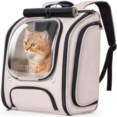 Cat Backpack Carrier, Large Space Cat Bubble Backpack, Breathable Cat Carrier, Shaded Dog Backpack Carrier, Ergonomic 3D Design