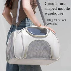 Cat bag Large capacity going out Portable bag Mesh breathable shoulder back Portable folding pet backpack