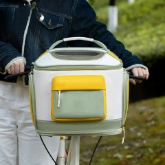 Eco Friendly Cycling Dog Backpack Breathable Single Shoulder Nylon Carrier for Bicycle Rides