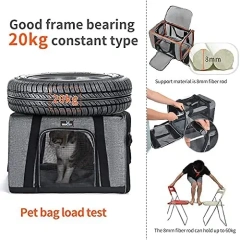 Wakytu Pets Carrier Scratchproof Cats Portable Bags for Outdoor Airline Travel Fine Structure Foldable Ventilate Puppy Handbags