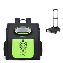Outdoor Car Cat Bag Multifunctional Rolling Pet Carrier Large Capacity Breathable Pet Luggage