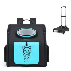 Outdoor Car Cat Bag Multifunctional Rolling Pet Carrier Large Capacity Breathable Pet Luggage