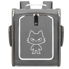 Multifunctional pet cat bag Large capacity outdoor travel pet backpack with tie rod breathable fat cat bag