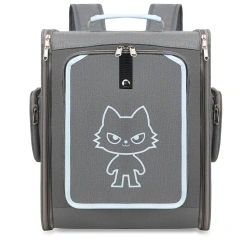 Multifunctional pet cat bag Large capacity outdoor travel pet backpack with tie rod breathable fat cat bag