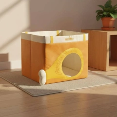 Paper Feline House Large Space Feline Scratch House Pet Furniture Lightweight Tear-Resistant for Indoor