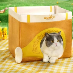 Paper Feline House Large Space Feline Scratch House Pet Furniture Lightweight Tear-Resistant for Indoor