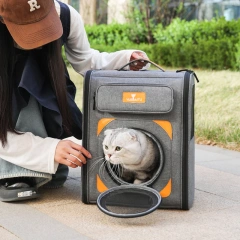 Multi-Functional Breathable Pet Backpack Spacious Breathable Portable Ventilated Comfortable Large Capacity Travel Cats and Dogs