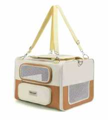 Foldable Oxford Pet Trolley Bag with Handle Large Capacity Breathable Carrier for Cats Dogs Travel