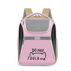 cat school bag portable pet backpack breathable mesh Amazon cat bag outing pet bag cat backpack satchel