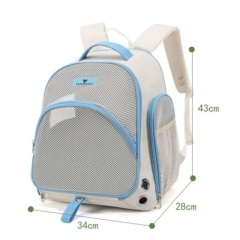 Large Capacity Pet Carrier Backpack Portable Cat Dog Travel Bag Breathable Mesh for Outdoor Use
