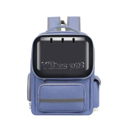 Breathable Pet Backpack Travel Hiking Outdoor Large Capacity Hands Free Adjustable Straps Portable Dog Cat Carrier Dog Car Seat