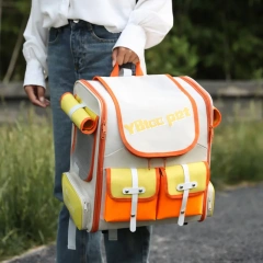 Portable Breathable Cat Backpack Large Capacity Cat Carrier Double Shoulder Pet Bag Travel Bag Cat Cage Cat Supplies