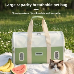 Spacious Ventilated Pet Backpack with Adjustable Shoulder Straps for Everyday Use Comfortable Pet Tote
