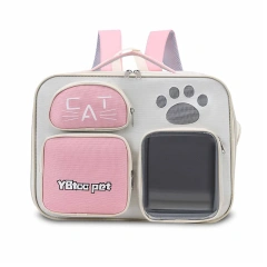 Luxury Custom Foldable Eco-Friendly Designer Breathable Print Zipper Dog & Cat Pet Backpack Travel Carrier
