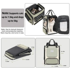 Pet Carrier Backpack Large Window Ventilated Design for Small Cats Dogs