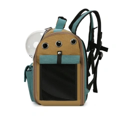 Canvas Cat Carrying Backpack Large Capacity Cats Dogs Bag Portable Pet Bag for Outdoor Activities Pets Carriers Dog Travel Bags