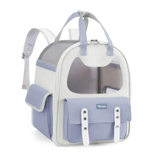 Large Capacity Pet Travel Outdoor Double Shoulder Backpack Carrier Bag Cat Handbag Breathable Foldable Bag