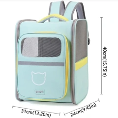 Breathable Pet Carrier Backpack Large Capacity Windproof Cat Outdoor Bag Wear-resistant Bite Resistant Pet Travel Backpack