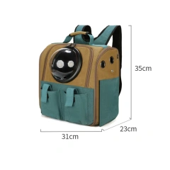 Canvas Cat Carrying Backpack Large Capacity Cats Dogs Bag Portable Pet Bag for Outdoor Activities Pets Carriers Dog Travel Bags