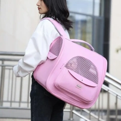 Pet Travel Backpack Crossbody Foldable Injection for Cats And Dogs Medium Small Breeds Teddy Portable Carry on Bag