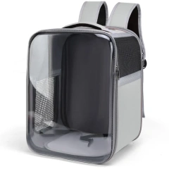 Transparent Outdoor Backpack Portable Cat Carriers Bag Breathable Pet Cats Dogs Birds Bag for Airline Approved Transport