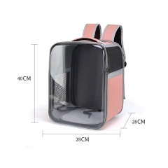 Transparent Outdoor Backpack Portable Cat Carriers Bag Breathable Pet Cats Dogs Birds Bag for Airline Approved Transport