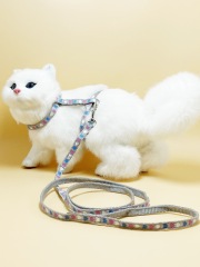 Fashion Free Shipping Printed Camouflage Cat Harness Leash Set