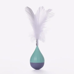 Tumbler Feather Cat Toy Interactive Entertainment Plaything Funny Boredom Relief Pet Accessory for Daily Indoor Kitten Playing