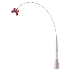 Electric Cat Teaser Electric Cat Butterfly Wand Toy with Suction Cup Automatic Kitten Teaser Stick Exercise Play Pet