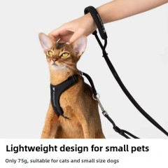 Adjustable Round Rope Leash Can Be Worn Around The Waist or Crossbody for Walking Cats and Pets