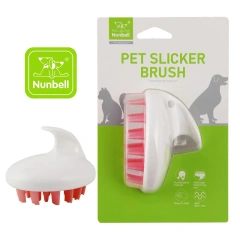 Nunbellpets Eco-friendly Soft Touch TPR & Plastic Bath Brush for Small Animals with Baby-friendly Cleaning and Massage Features