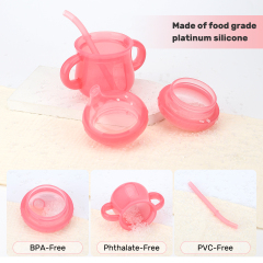 Silicone Baby Training Cup (Two Lids)