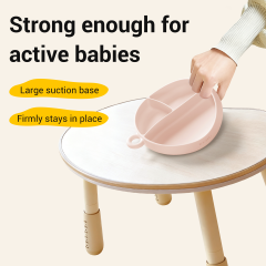 KUHU Platinum Silicone Baby Feeding Set – Divider Plate, Silicone Bowl & Soup Straws