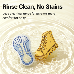Easy to clean silicone baby teether dishwasher and sterilizer safe