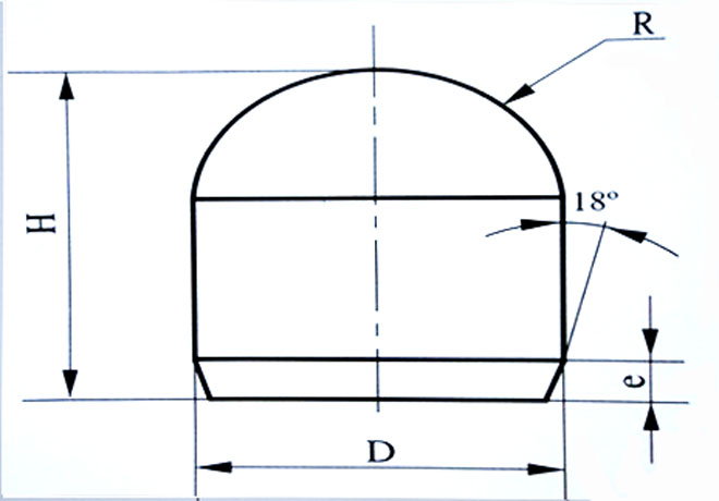 tungsten carbide dome buttons drawing