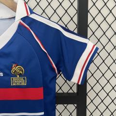 1998 World Cup France Home Kids Retro Jersey Final