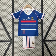 1998 World Cup France Home Kids Retro Jersey Final