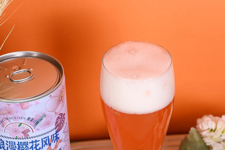 cherry blossom craft beer foam texture creamy head