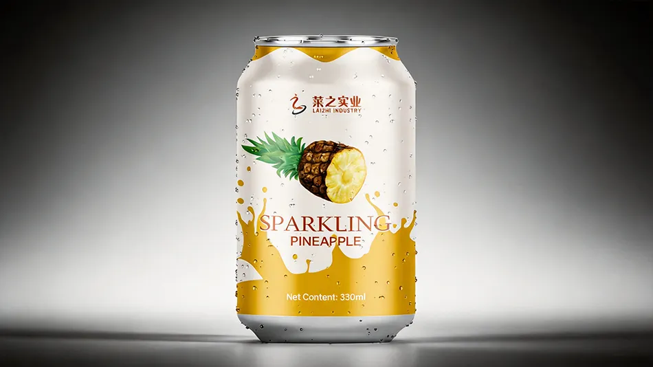 pineapple sparkling water 330ml aluminum can tropical beverage