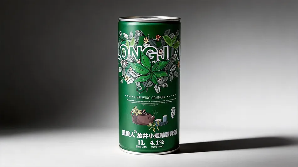 green tea craft beer 1L canned longjing tea flavored beer
