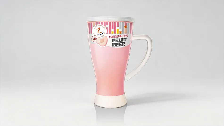 peach lychee craft beer 550ml cup
