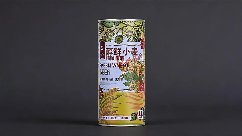 double fermentation wheat craft beer 1000ml