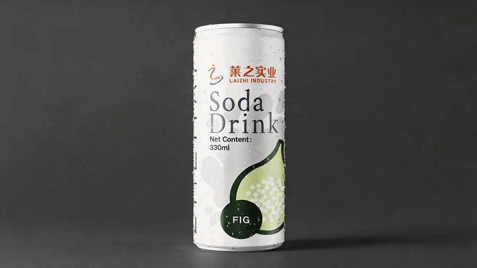 fig sparkling water 330ml sleek beverage can
