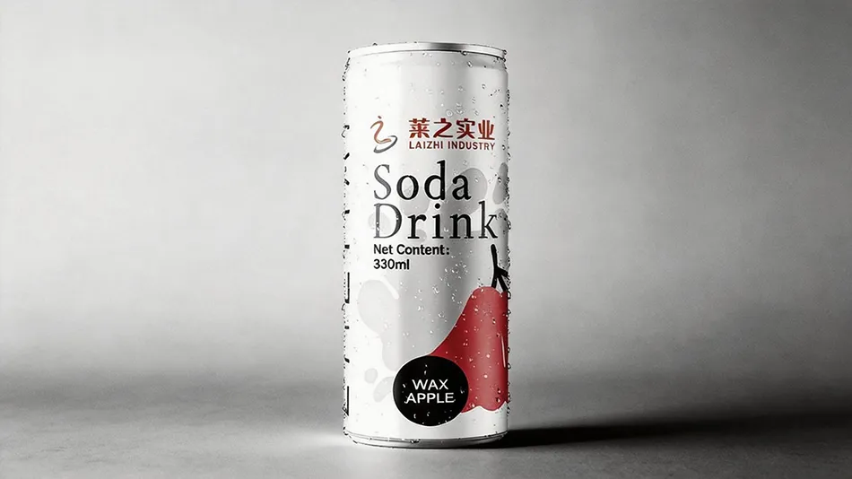 wax apple sparkling water 330ml sleek can