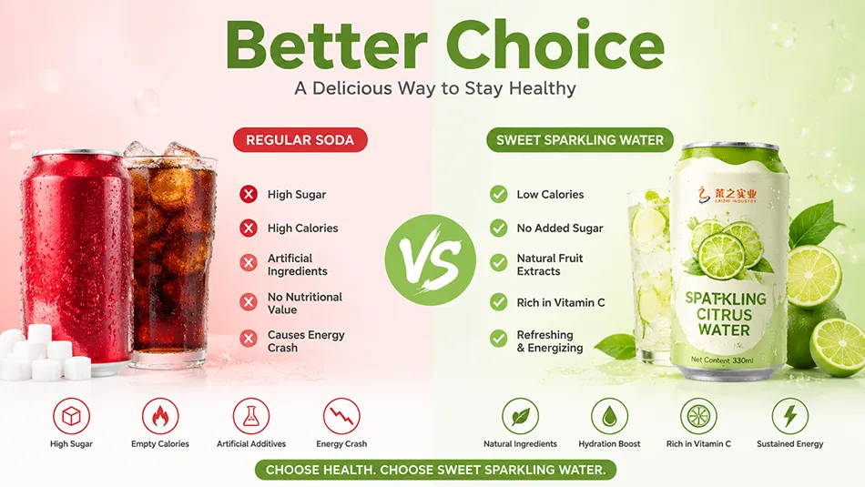 healthy sparkling water alternative to sugary soda