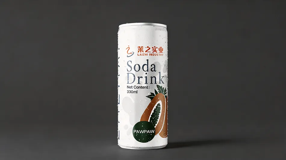 330ml papaya soda water can