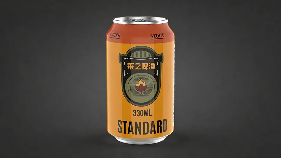 330ml canned lager craft beer in aluminum can