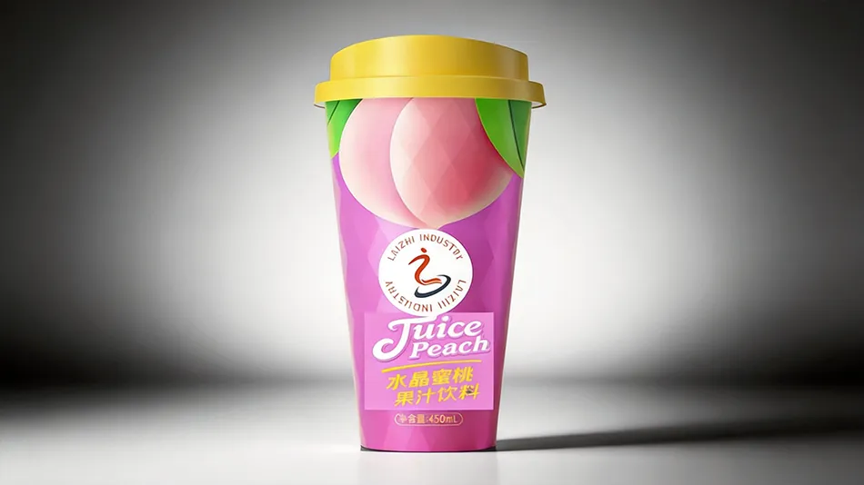 450ml peach juice drink cup