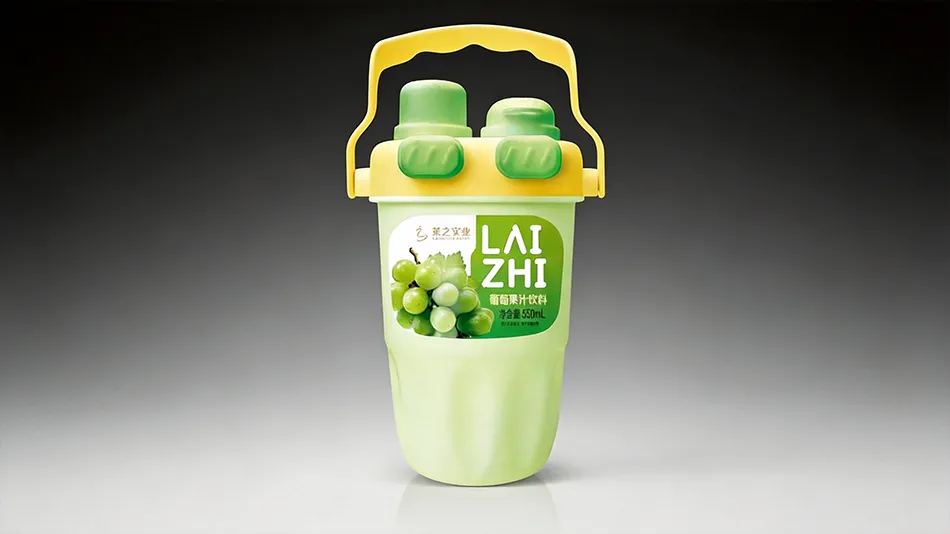 550ml green grape juice with nata de coco cup