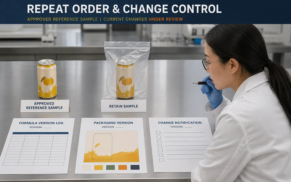 Loquat approved reference sample retain sample and version log compared for repeat ordering